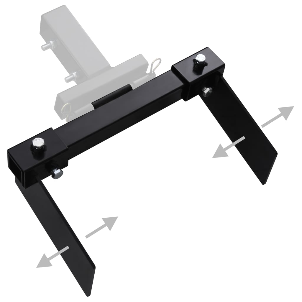 vidaXL Snow Plow Adapter for Lawn Mower Black