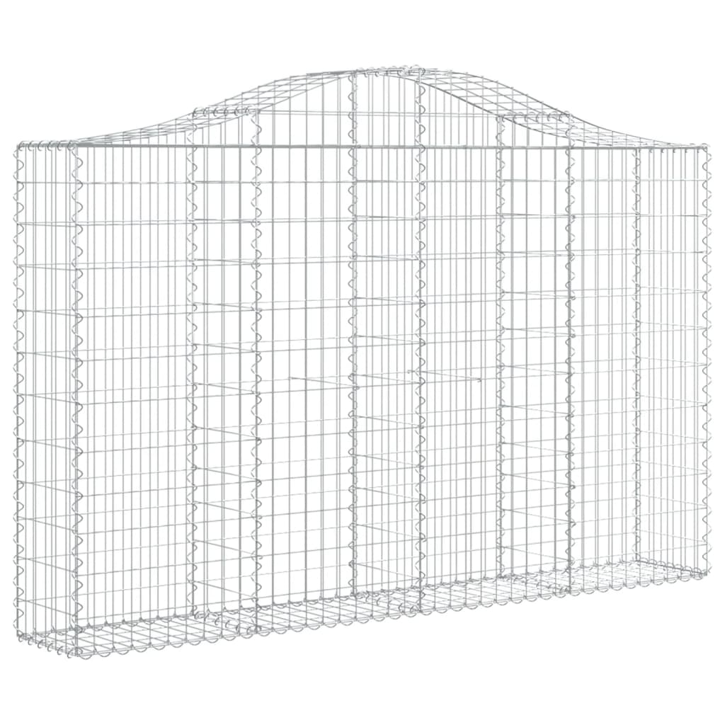 vidaXL Gabion Basket Arched Gabion Basket Planter for Flower Galvanized Iron