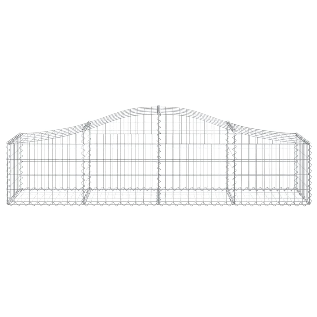 vidaXL Gabion Basket Arched Gabion Basket Planter for Flower Galvanized Iron