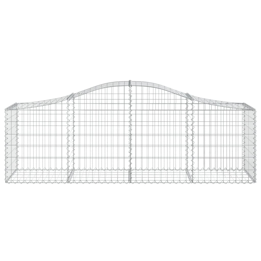 vidaXL Gabion Basket Arched Gabion Basket Planter for Flower Galvanized Iron