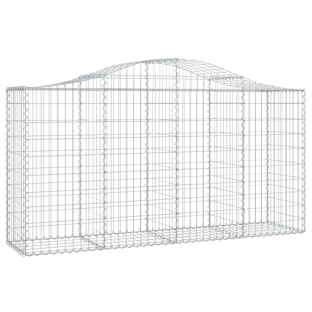 vidaXL Gabion Basket Arched Gabion Basket Planter for Flower Galvanized Iron