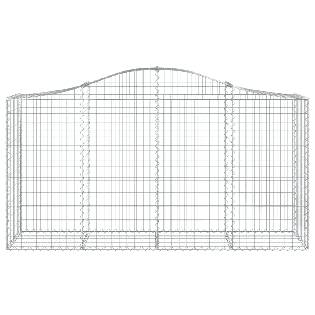 vidaXL Gabion Basket Arched Gabion Basket Planter for Flower Galvanized Iron