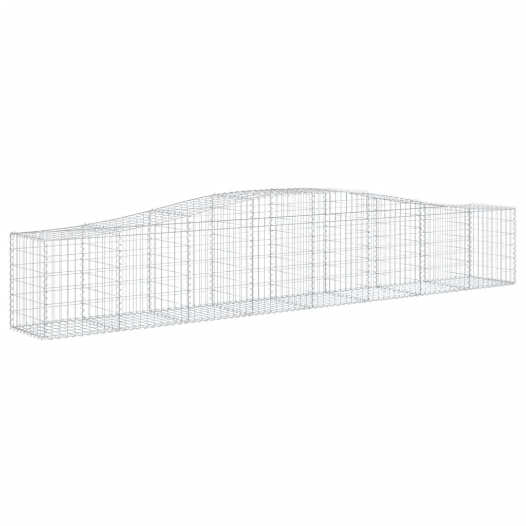 vidaXL Gabion Basket Arched Gabion Basket Planter for Flower Galvanized Iron