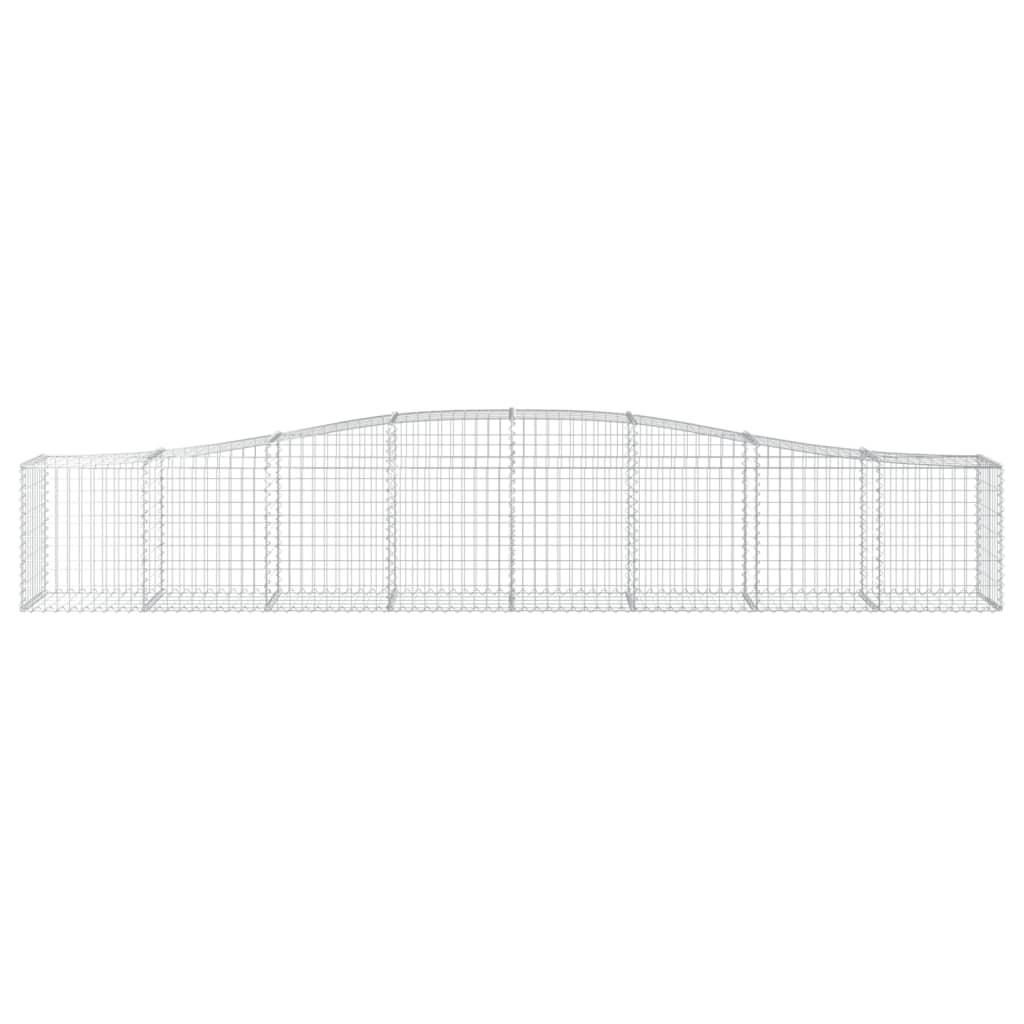 vidaXL Gabion Basket Arched Gabion Basket Planter for Flower Galvanized Iron