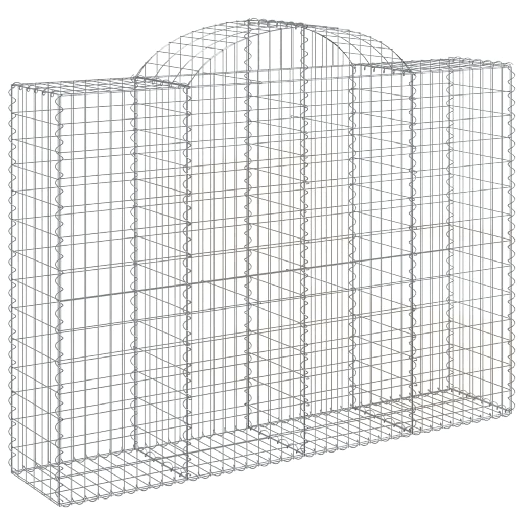 vidaXL Arched Gabion Baskets 8 pcs 78.7"x19.7"x55.1"/63" Galvanized Iron