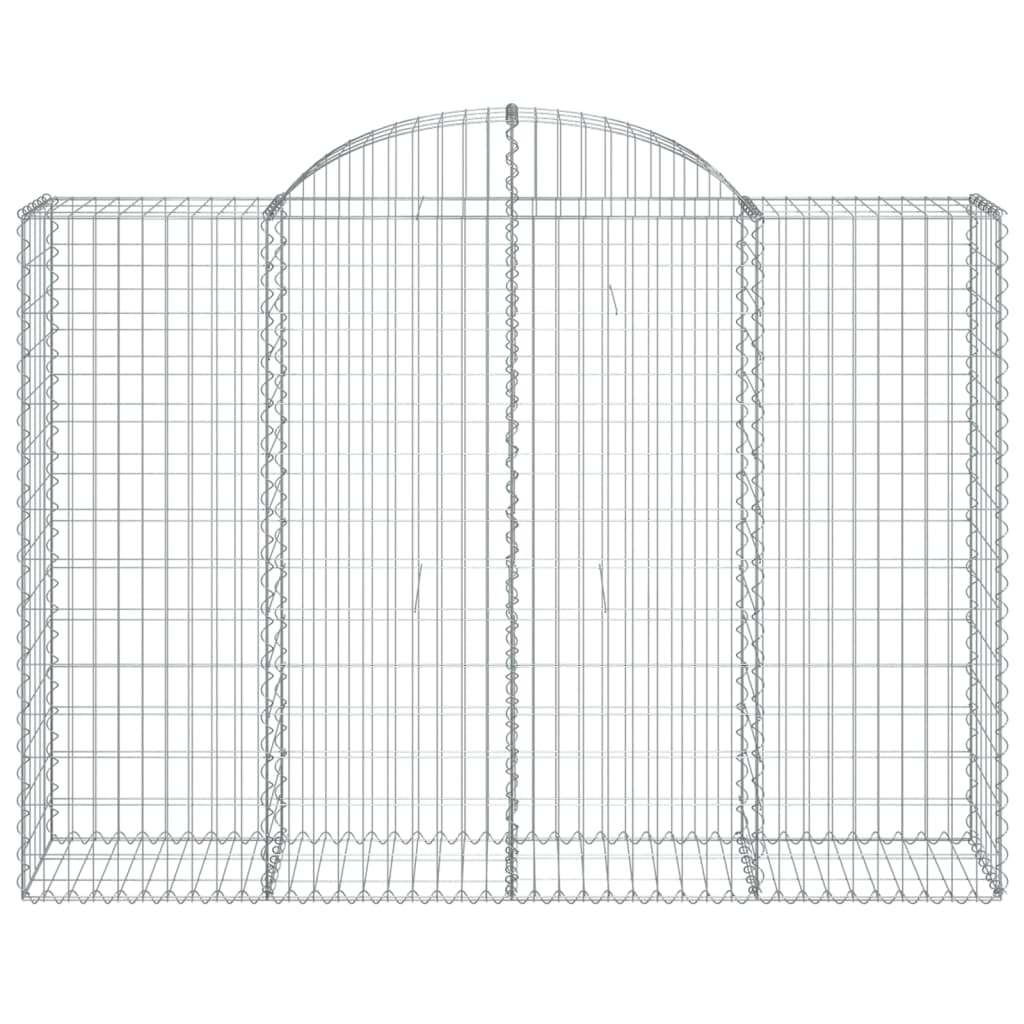 vidaXL Arched Gabion Baskets 8 pcs 78.7"x19.7"x55.1"/63" Galvanized Iron