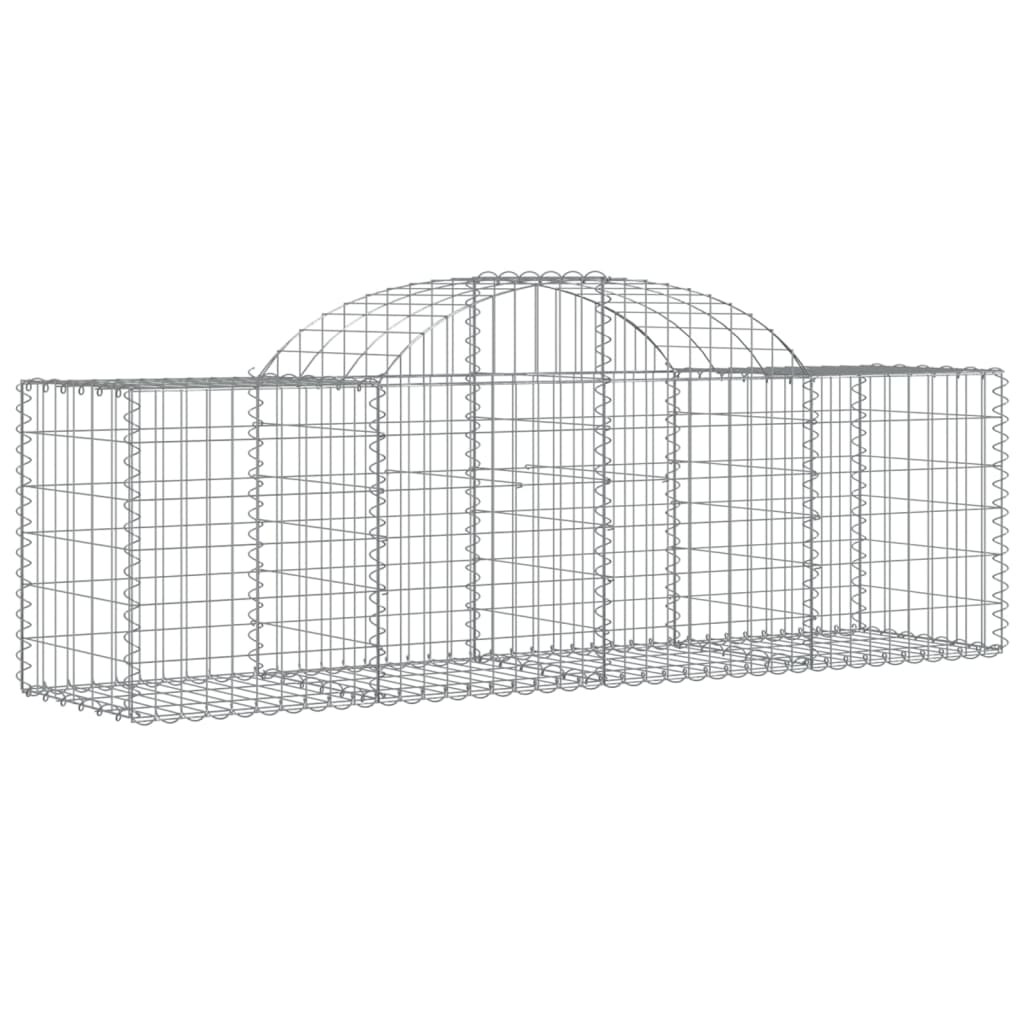vidaXL Arched Gabion Basket 78.7"x19.7"x23.6"/31.5" Galvanized Iron