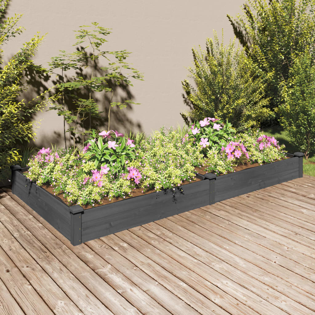 vidaXL Garden Raised Bed with Liner Strawberry Planter Herb Bed Solid Wood Fir