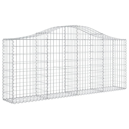 vidaXL Gabion Basket Arched Gabion Basket Planter for Flower Galvanized Iron