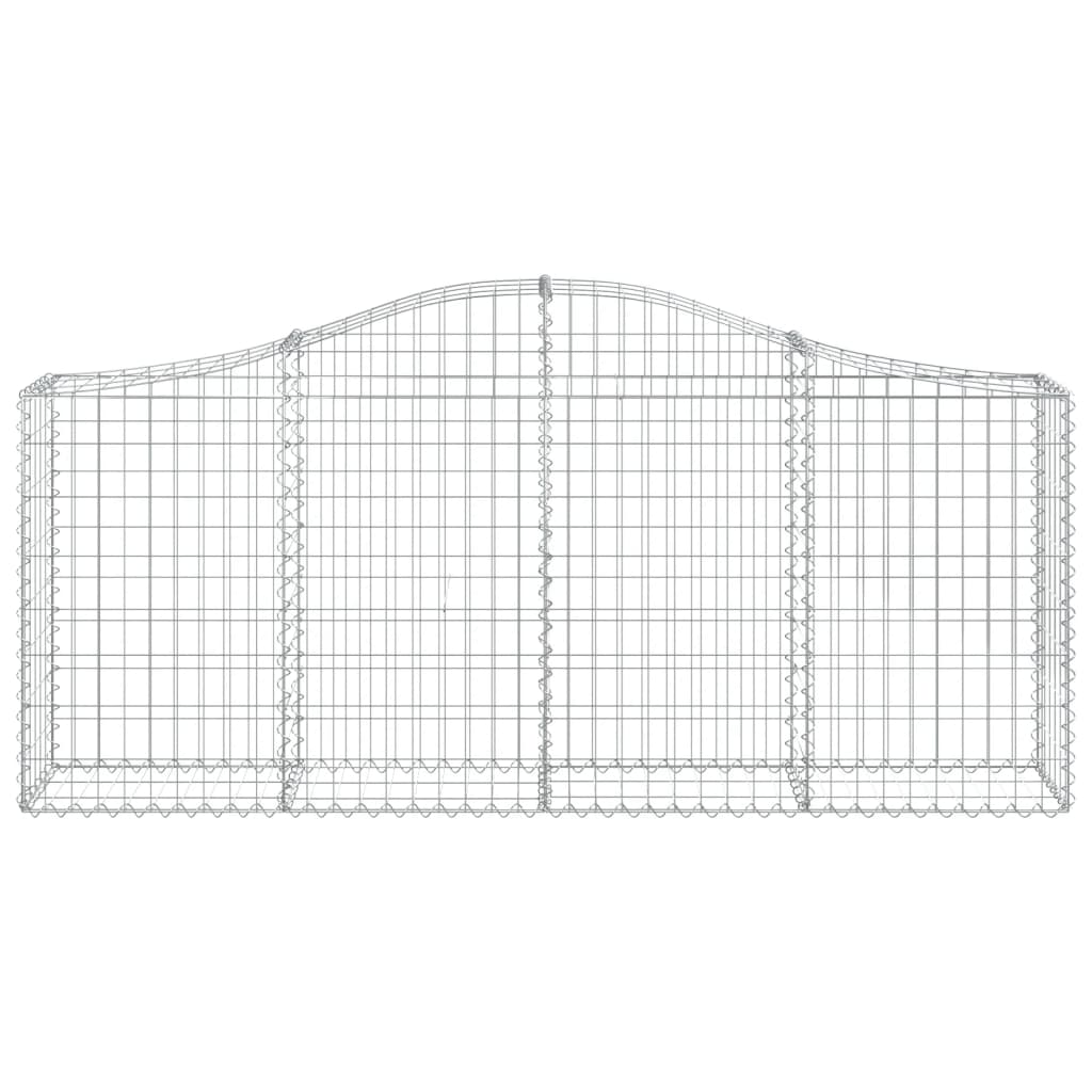 vidaXL Gabion Basket Arched Gabion Basket Planter for Flower Galvanized Iron