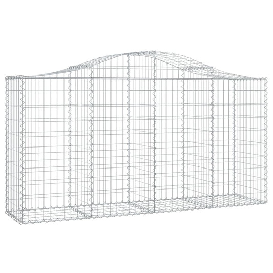 vidaXL Gabion Basket Arched Gabion Basket Planter for Flower Galvanized Iron