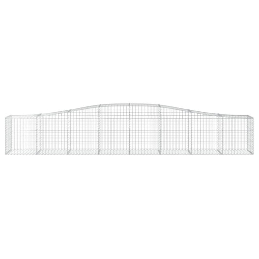 vidaXL Gabion Basket Arched Gabion Basket Planter for Flower Galvanized Iron