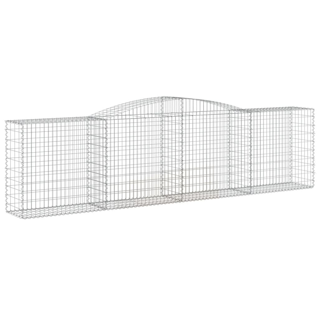 vidaXL Arched Gabion Basket 157.5"x19.7"x39.4"/47.2" Galvanized Iron