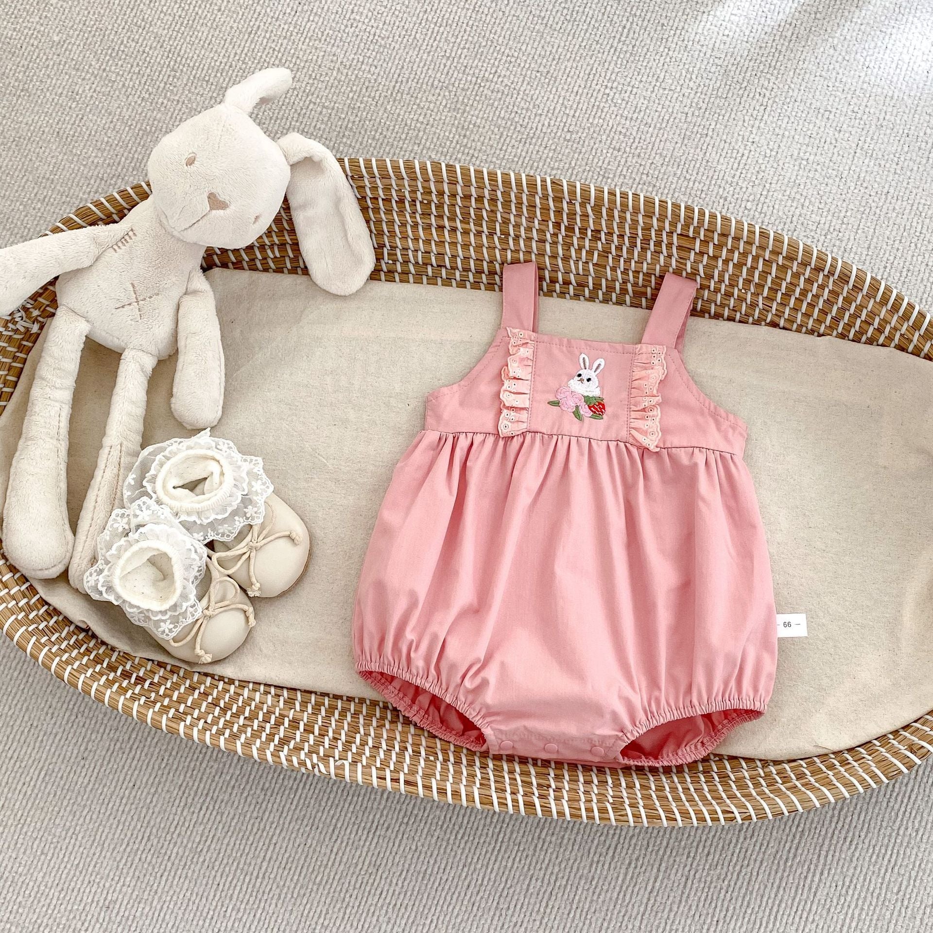 Arrival Spring Girls Long Sleeves Lace-trim Turn-down Collar Top Shirt and Sleeveless Onesies Clothing Set-1